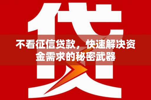 澳门不看征信贷款，快速解决资金需求的秘密武器